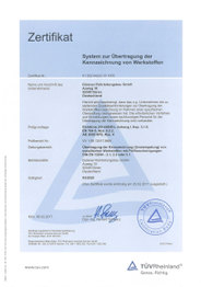 DRB System zur Uebertragung der Kennzeichnung von Werkstoffen