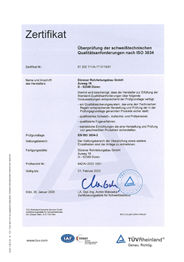 DRB TV DIN ISO 3834-3 -02.2023 Zertifikat